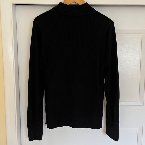 UNE HEURES L/S MOCK NECK NOIR - Picture 3 of 4